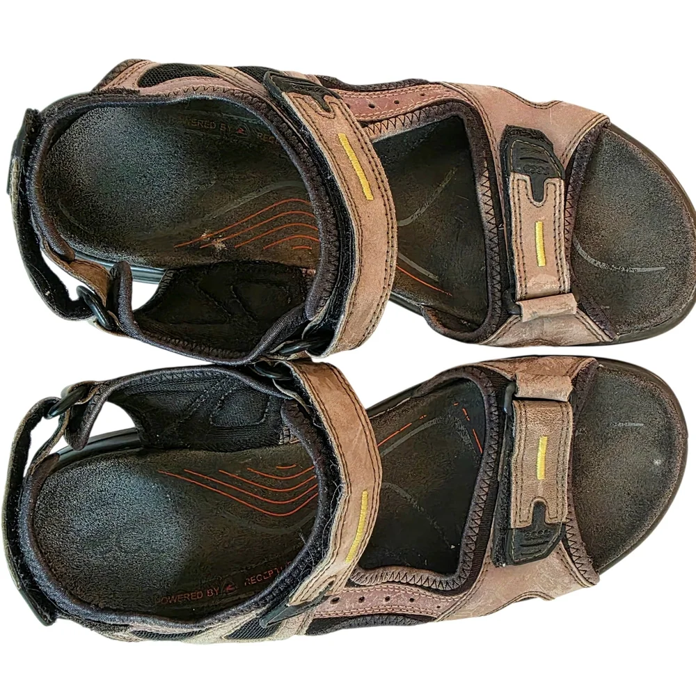 Ecco Yucatan Sandals Mens 45 (11 Or 11.5) Brown Adjustable Hiking Camping Trail‎